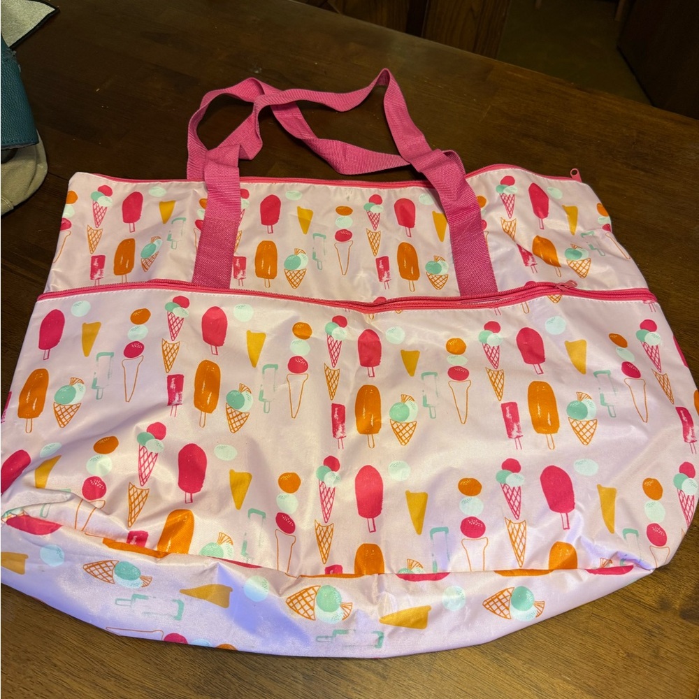 Colorful Ice Cream Tote Bag- beach bag